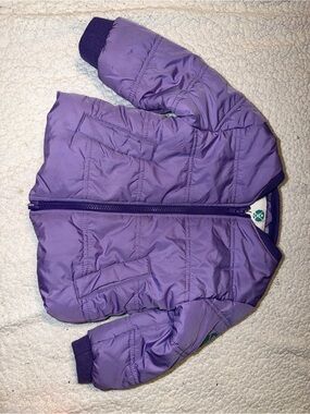 Kids Purple Puffer Jacket - Lightweight Warmth